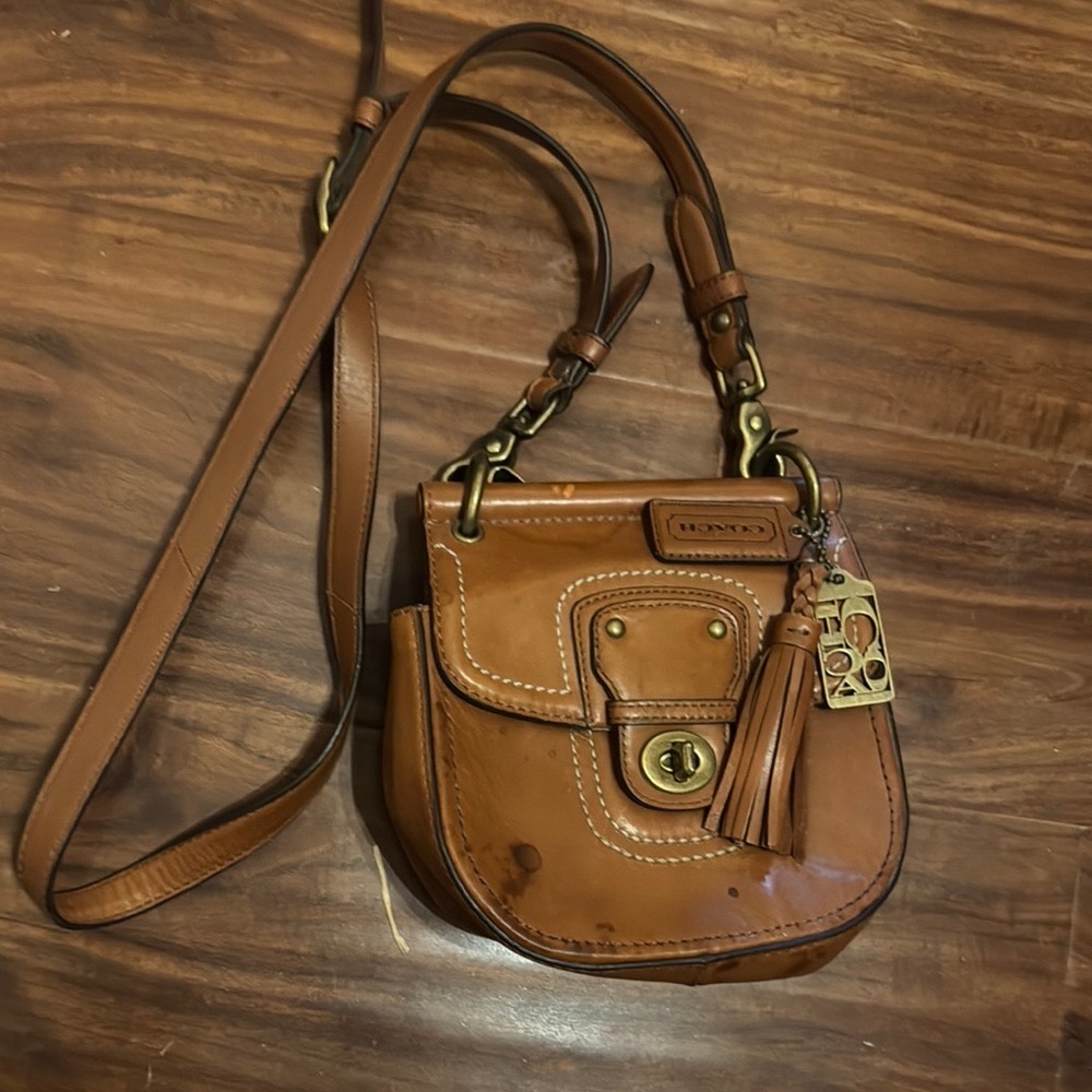 Coach Tan Leather Crossbody Bag